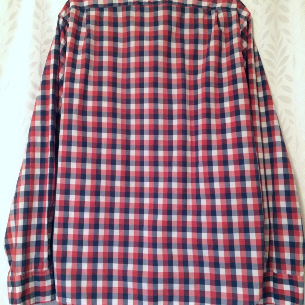 J. Crew Lightweight Gingham Washed Shirt Slim Sz L - Picture 3 of 8